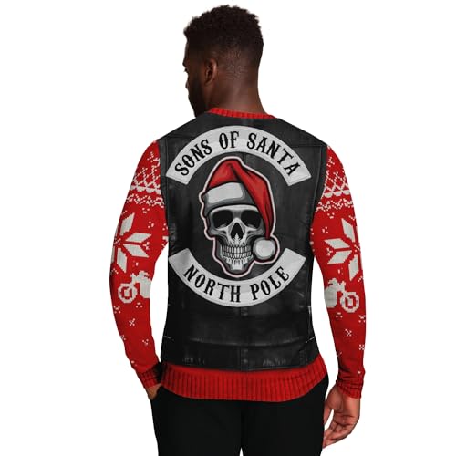Sons Of Santa Sweatshirt | Unisex Ugly Christmas Sweater, Xmas Sweater, Funny Holiday Sweater, Funny Party Shirt Xl Red - Image 6