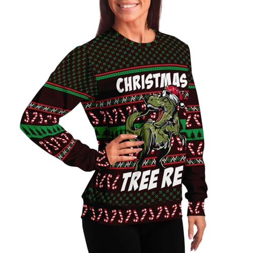 Christmas Tree Rex Sweatshirt | Unisex Ugly Christmas Sweater, Xmas Sweater, Funny Holiday Sweater, Funny Shirt - Image 6