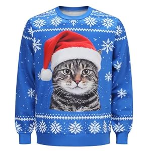 Couples 3D Print Christmas Jumpers, Matching Pair