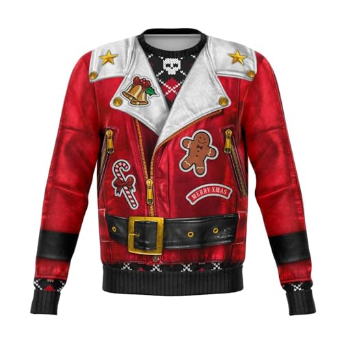Bad Santa Sweatshirt | Unisex Ugly Christmas Sweater, Xmas Sweater, Holiday Sweater, Funny Sweater, Funny Shirt L Red