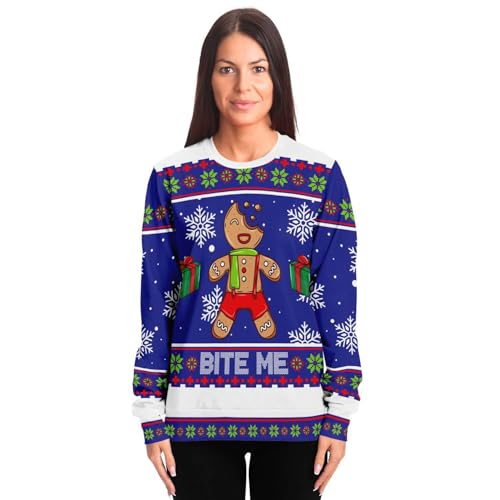 Bite Me Sweatshirt | Unisex Ugly Christmas Sweater, Xmas Sweater, Holiday Sweater, Funny Sweater, Funny Shirt - Image 4