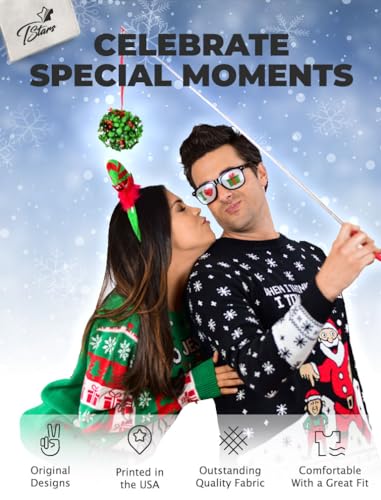 Tstars Naughty Nice Matching Christmas Sweatshirts Couples His Hers Funny