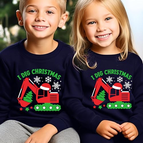 Kids Christmas Sweatshirt Boys Girls Ugly Xmas Santa Dinosaur Graphic Shirt Toddler Long Sleeve Pullover Outfit Tops - Image 2