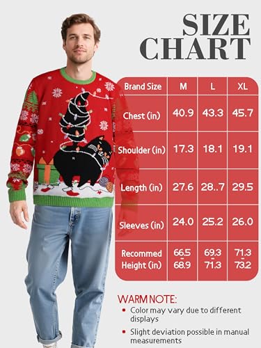 Somsoc Led Light Up Ugly Christmas Sweater For Women Men, Xmas Jumpers Funny Knitted Sweaters With Light Bulbs 4 Somsoc Led Light Up Ugly Christmas Sweater For Women Men, Xmas Jumpers Funny Knitted Sweaters With Light Bulbs - Image 4