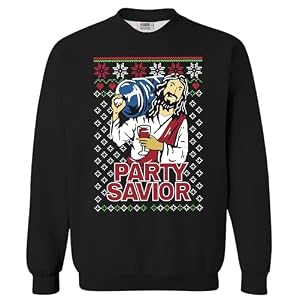 Arvilhill Men’S Fleece-Lined Christmas Sweatshirt Funny Xmas Crewneck Graphic Pullover (S-3Xl)