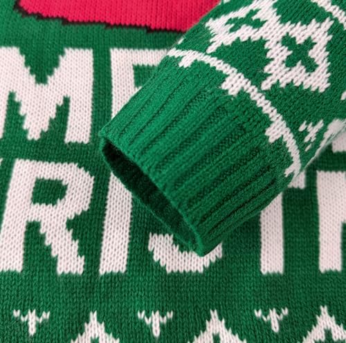 Ugly Christmas Sweater For Men Funny Santa Beer Snowflake Pullover - Image 5