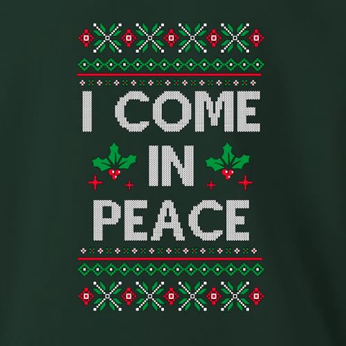 I Come In Peace Couples Sweatshirt Ugly Christmas Matching Crewneck Sweater - Image 4