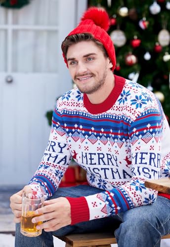 Arvilhill Men’S Christmas Sweaters Holiday Funny Ugly Knitted Pullovers (S-3Xl)
