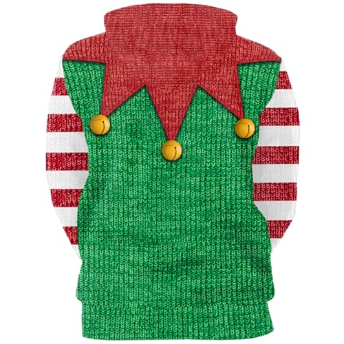 Grajtcin Kids Ugly Christmas Sweater For Boys Girls, Long Sleeves Hoodies Non-Knited Sweatshirt - Image 4
