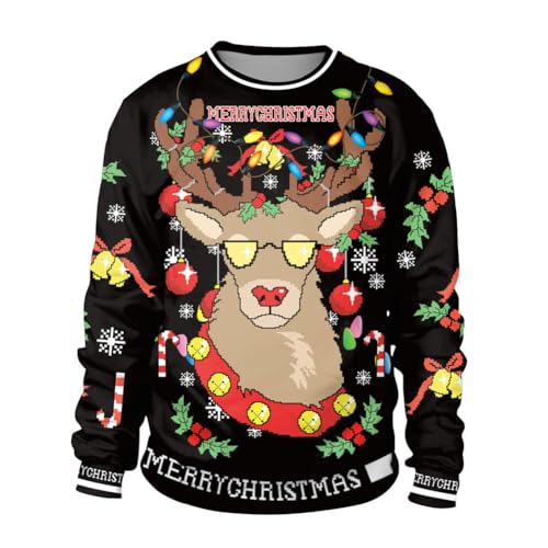 Adults Ugly Christmas Sweatshirt Crew Neck Novelty 3D Printed
