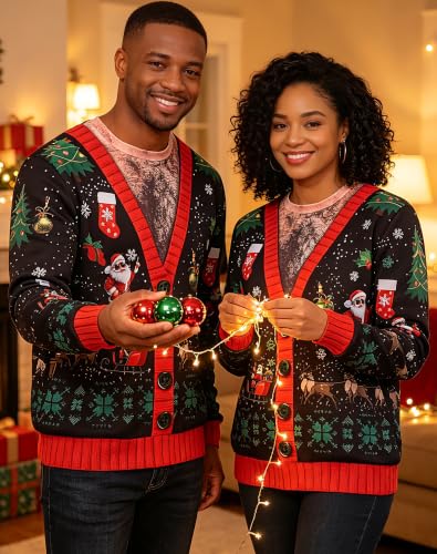 Mens Ugly Christmas Sweater Novelty 3D Graphic Xmas Sweatshirt - Image 2