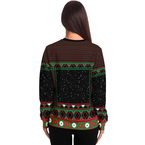 Pretty Sketchy Sweatshirt | Unisex Ugly Christmas Sweater, Xmas Sweater, Funny Holiday Sweater, Funny Shirt L Black - Image 5