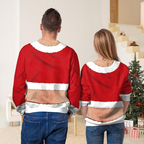 Ugly Christmas Sweatshirt For Couple Women Funny Xmas 3D Sweater Men Long Sleeve Novelty Pullover Clothes - Image 7
