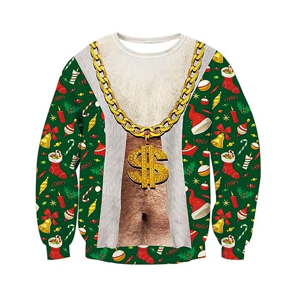 Uideazone 3D Print Christmas Sweatshirt, Moisture Wicking