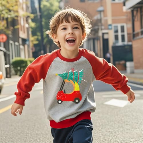 Christmas Sweatshirt For Toddler Boys And Girls Ugly Xmas Pullover Kids Funny Raglan Sleeve Shirts Tops 2-7 Years 4 Christmas Sweatshirt For Toddler Boys And Girls Ugly Xmas Pullover Kids Funny Raglan Sleeve Shirts Tops 2-7 Years - Image 4