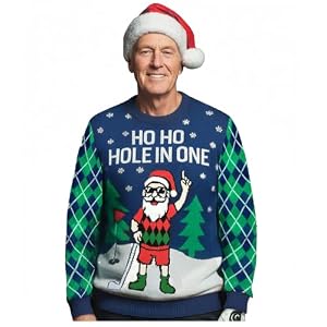Tstars Santa Sports Knitted Christmas Jumper For Men