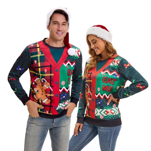 Ugly Christmas Sweater Women, Gingerbread Sweatshirt For Christmas