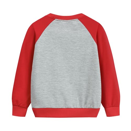 Kids Christmas Sweatshirt Boys Reindeer Toddler Xmas Pullover Tops | Size 2-10 T, Ugly Christmas Shirts, Baseball Snowman Printed, Raglan Sleeve, 100% Cotton, Dinosaur Monster Truck Active Shirt - Image 6