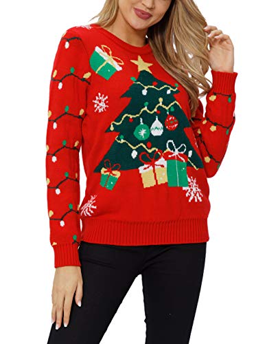Ventelan Women'S Christmas Sweater Funny Christmas Tree Ugly Pullover Snowflake Long Sleeve Sweater Shirt - Image 4