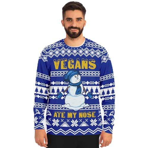 Vegan Ate My Nose Sweatshirt | Ugly Sweater Party, Xmas Sweater, Funny Holiday Sweater, Funny Quote