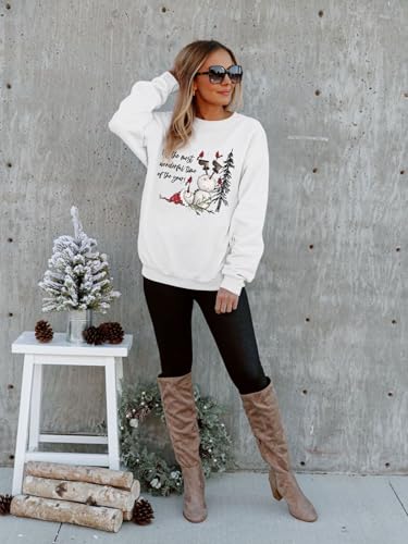 Christmas Sweatshirts For Women Xmas Holiday Cute Graphic Pullovers - Image 7