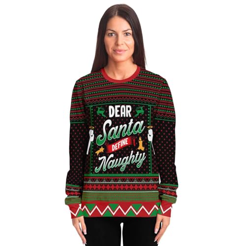 Define Naughty Sweatshirt | Unisex Ugly Christmas Sweater, Xmas Sweater, Funny Holiday Sweater, Funny Shirt