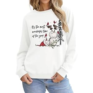 Cute Graphic Christmas Sweatshirt For Women