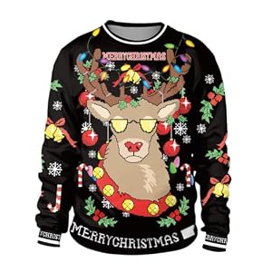 Adults Ugly Christmas Sweatshirt Crew Neck Novelty 3D Printed
