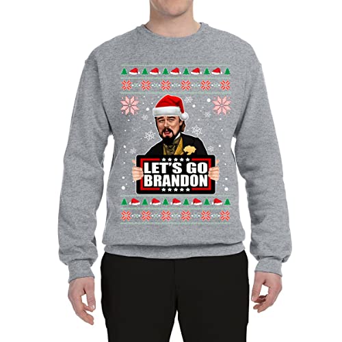Wild Bobby Leo Laughing Meme Let’S Go Brandon Funny Anti Biden Ugly Christmas Sweater Unisex Crewneck Sweatshirt