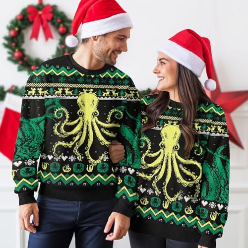 99Timoro Funny Ugly Christmas Sweater For Men And Women | Graphic Print Long Sleeve Crew Neck Knit Sweatshirt Warm Cozy Soft Casual Holiday Party Pullover, Winter Loose Fit - Image 2