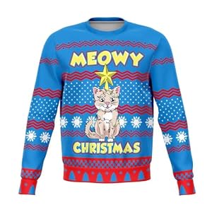 Meowy Christmas Cat Jumper, Unisex
