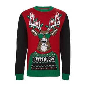 The Ugly Sweater Co. Light Up Ugly Christmas Sweater With Leds - Snug Fit, Motion Activated Light Up Ugly Sweater Designs. 13 The Ugly Sweater Co. Light Up Ugly Christmas Sweater With Leds