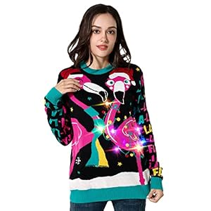 Led Light-Up Christmas Jumper For Men, Party Pullover