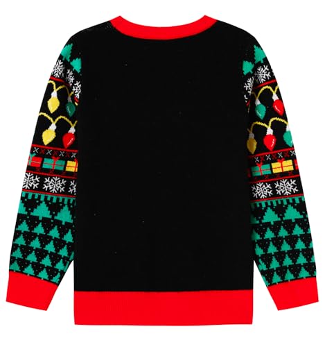 7-14Y Kids Ugly Christmas Sweater Boys Girls Led Light Up Christmas Sweaters Funny Xmas Knitted Pullover - Image 4