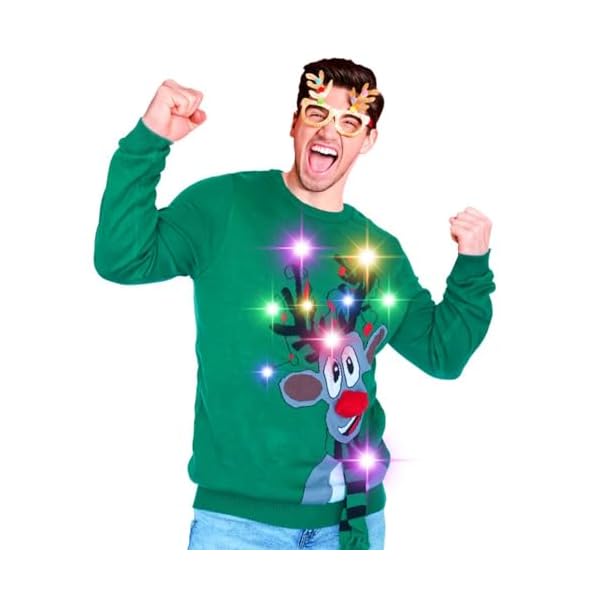 Blackbark Led Light-Up Knitted Christmas Jumper