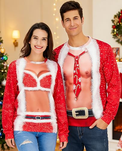 Raisevern Ugly Christmas Sweatshirts For Men Women Funny Pullover Sweaters - Image 4