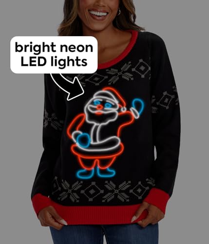 Tipsy Elves Women'S Light-Up Christmas Sweaters - Ugly Christmas Pullovers With Ultra Bright Leds For Women - Image 3