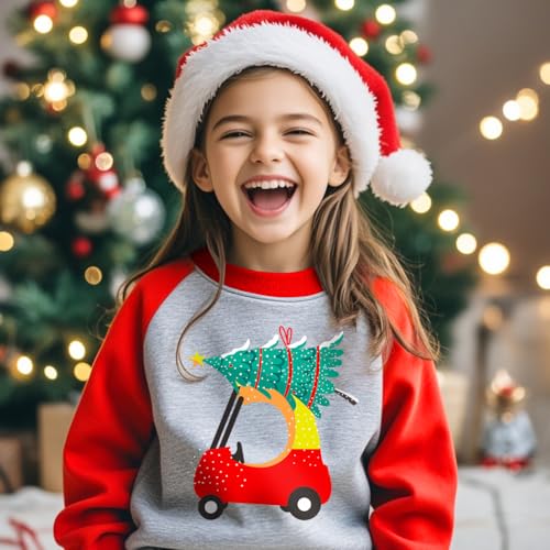 Toddler Boy Girls Christmas Sweatshirt Raglan Long Sleeve Santa Baby Sweaters Kids Ugly Xmas Winter Clothes 2-7T - Image 3