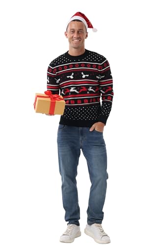 Askdeer Men'S Ugly Christmas Sweater Soft Casual Xmas Pullover Classic Knitted Crewneck Sweaters With Ribbing Edge - Image 4