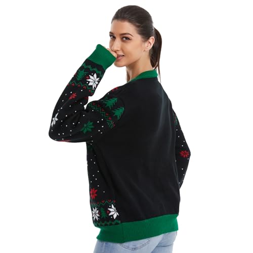 Hsctek Light Up Adults Christmas Knitted Sweater, Ugly Xmas Pullovers Women - Image 4