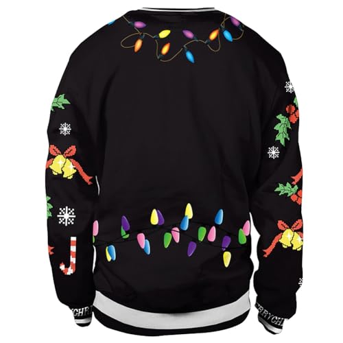 Yolsun Men Ugly Christmas Sweatshirt Unisex’S Crewneck Novelty Casual Ugly Party Accessory For Xmas Party