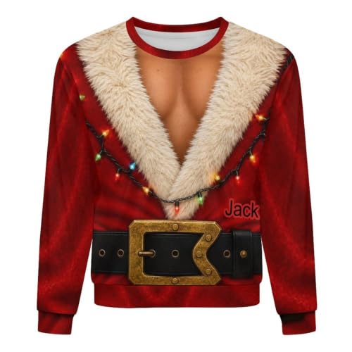 Custom Ugly Christmas Sweatshirt Men Husband Dad Grandpa - Image 4