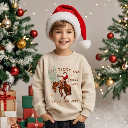 Boys Girls Christmas Sweatshirt Ugly Xmas Long Sleeve Toddler Kids Tops Truck Elk Pullover For 2-7 Years - Image 2