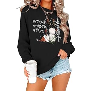 Ounar Lightweight Snowman Christmas Sweatshirt For Women