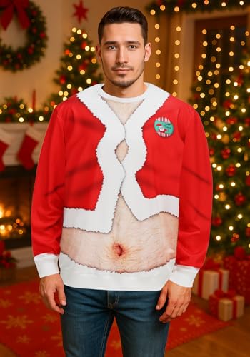 Populus Ugly Sweatshirt Costume Men Novelty 3D Long Sleeve Shirt For Party - Image 3
