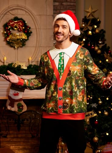 Arvilhill Men’S Ugly Christmas Funny Graphic Long Sleeve Unisex Sweatshirt (S-3Xl)