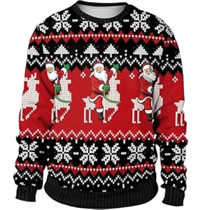 Adults' 3D Printed Novelty Christmas Crewneck