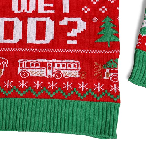 Christmas Vacation Why Is The Carpet All Wet Todd Red Ugly Christmas Sweater - Image 5
