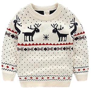 Redodeco Childrens Cotton Christmas Ugly Sweater Pullover Outfit Jumper For Christmas Party Photograph Best Gift