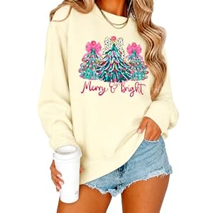 Women'S Christmas Tree Graphic Pullover Sweatshirt